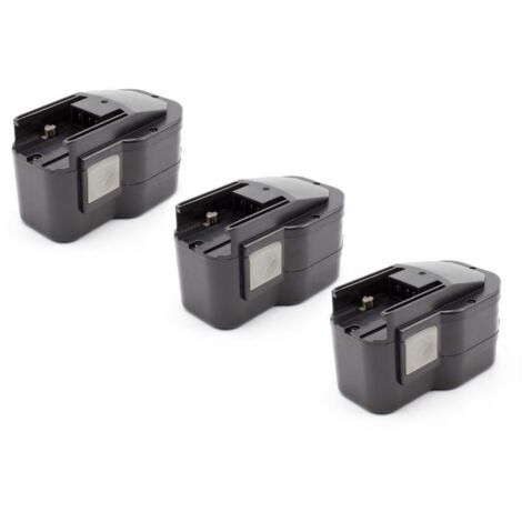 vhbw 3x batería compatible con AEG WBE2E 12, SB2E 12, BS2E 12T, BEST 12X, BEST 12BBPB, BDSE 12T herramienta (1500 mAh, NiMH, 12 V)