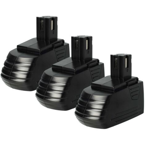 vhbw 3x batería compatible con Hilti SFL 12/15 Flashlight, SID 121-A, SF121-A herramienta (3000 mAh, NiMH, 12 V) - Reemplaza SFB121, SFB126, SFB126A