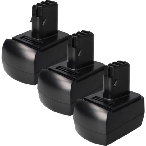 vhbw 3x batería compatible con Metabo SBT9.6, ULA 9.6, herramienta eléctricas (1500 mAh, NiMH, 9,6 V)