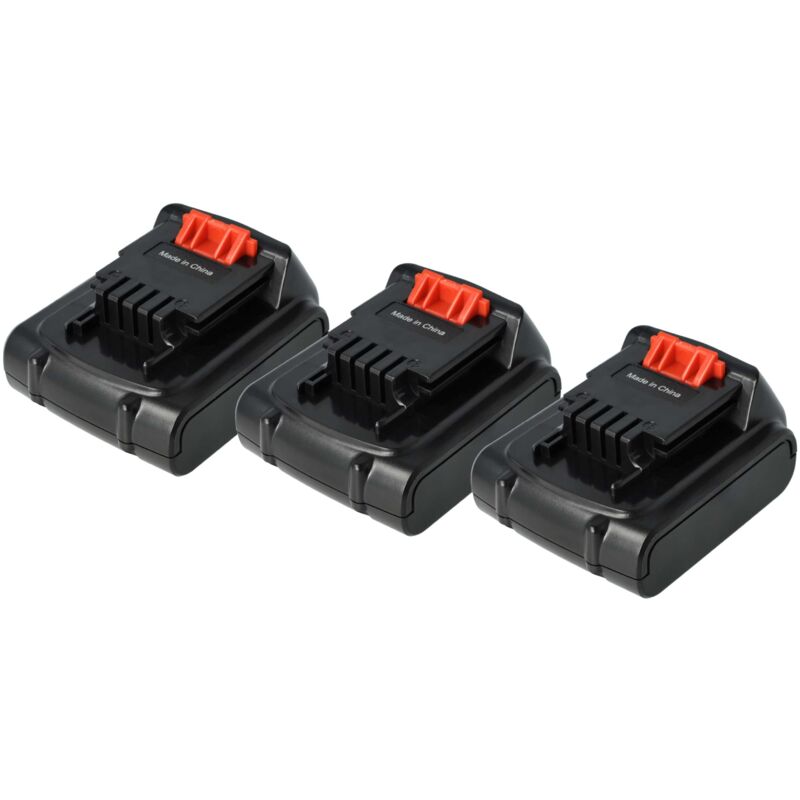 

3x batería Li-Ion 2000mAh (14.4V) para herramientas LGC120, LMT16SB-2, LST220, MFL143K, MFL143KB y BLACK & DECKER BL1114, BL1314, BL1514, LB16. - Vhbw