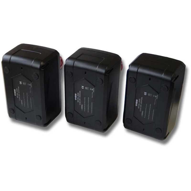 

3x Batería compatible con Milwaukee HD28 SG Geradschleifer, HD28 SX Säbelsäge herramientas eléctricas (4000 mAh, Li-Ion, 28 V) - Vhbw