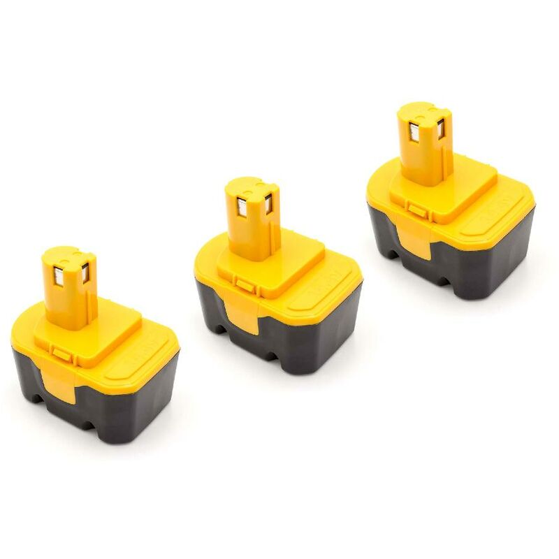 

3x Baterías NiMH 1500mAh (14.4V) para herramientas compatible con Powertools Tools Ryobi CBI1442D, CDL1441P, CDL1442D, ... - Vhbw