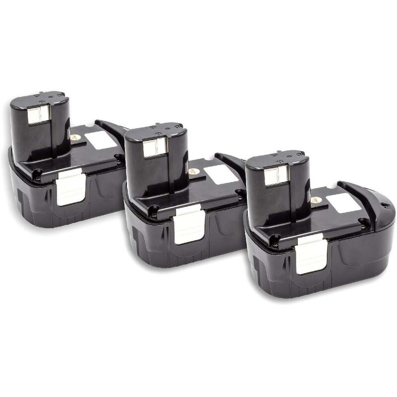 

3x Baterías NiMH 1500mAh (18V) para herramientas Powertools Tools reemplaza Hitachi EB 18B, eB1820 - Vhbw