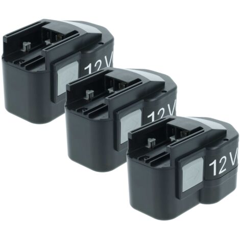 vhbw 3x batteria compatibile con AEG WBE2E 12, SB2E 12, BS2E 12T, BEST 12X, BEST 12BBPB, BDSE 12T utensile elettrico (1500 mAh, NiMH, 12 V)