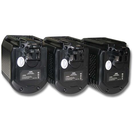 vhbw 3x batteria compatibile con Bosch GBH 24VR utensile elettrico (3000 mAh, NiMH, 24 V)