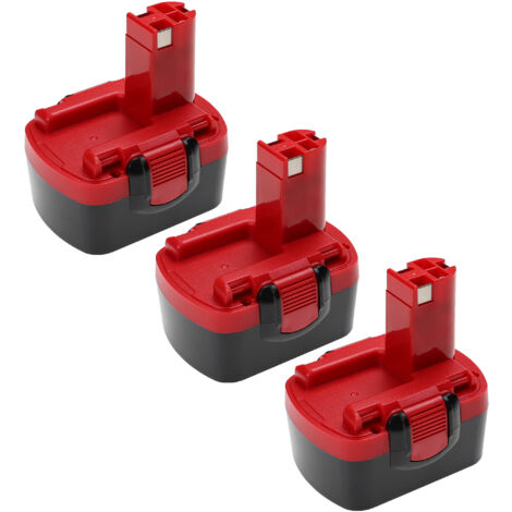 vhbw 3x batteria compatibile con Bosch GSB 14.4, GLI 14.4V, GSR 14.4V-2B, GST 14.4V, GSR 14.4, GSR 14.4V utensile elettrico (2500 mAh, NiMH, 14,4 V)
