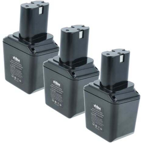 vhbw 3x batteria compatibile con Bosch serie GBM 1a generazione utensile elettrico (3000 mAh, NiMH, 9,6 V)