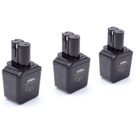 vhbw 3x batteria compatibile con Bosch serie PBM 1a generazione utensile elettrico (3000 mAh, NiMH, 12 V)