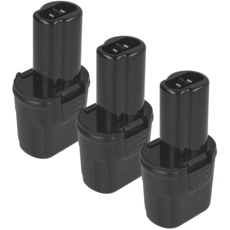 vhbw 3x batteria compatibile con Dewalt DC600 Screwdriver, DC600KA, DC600-GB, DC600 utensile elettrico (2100 mAh, NiMH, 3,6 V)