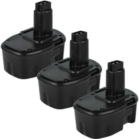 vhbw 3x batteria compatibile con Dewalt DC984VA, DC985KA, DC985VA, DW054K-2, DW055K-2, DW906, DW918, DW928K attrezzo da lavoro (3000 mAh, NiMH, 14,4 V)