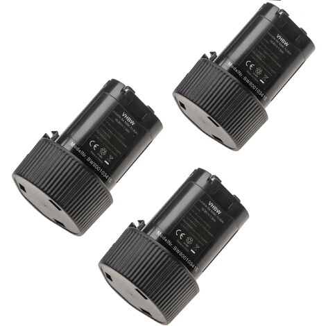 vhbw 3x batteria compatibile con Makita radio da cantiere DMR106B, DMR108, DMR107, DMR106, DMR105 utensile elettrico (1500 mAh, Li-Ion, 10,8 V)