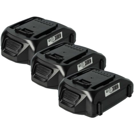 vhbw 3x batteria compatibile con Worx WX027, WX090, WG951.2, WU287, WG951.4, WU381, WX026, WX026.9, WU289 utensile elettrico (2000 mAh, Li-Ion, 18 V)