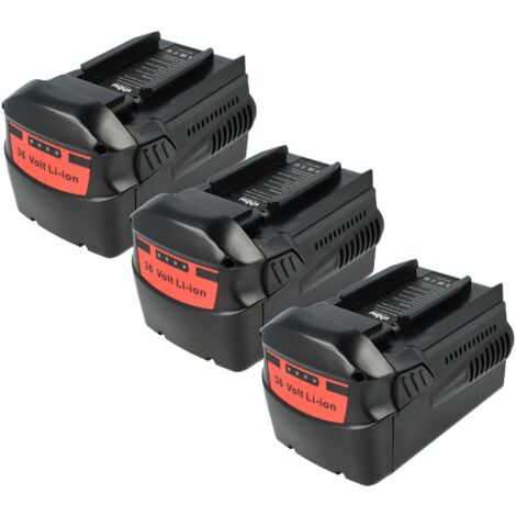 vhbw 3x batteria sostituisce Hilti B36, B36V, 418009, 2203932 per attrezzi da lavoro (6000 mAh, Li-Ion, 36 V)