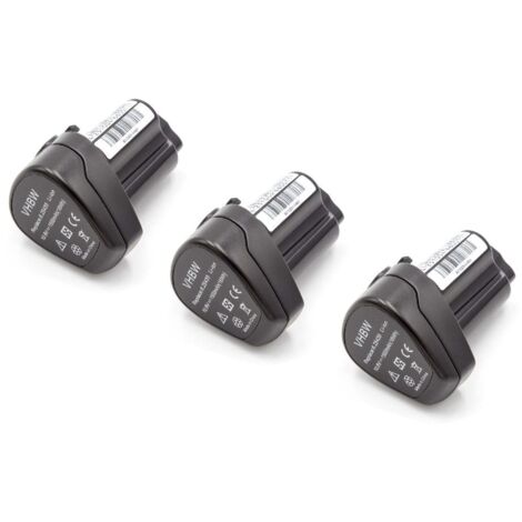 vhbw 3x Batterie compatible avec Metabo PowerMaxx BS Quick Basic, PowerMaxx BS Pro, PowerMaxx BS Quick outil électrique (1500 mAh, Li-ion, 10,8 V)