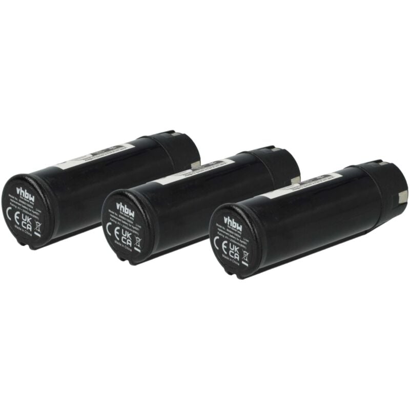 Vhbw - 3x Batterie compatible avec Ryobi CSD42l, HP53LK, RGS410, RLP416, AP4700, AP4001, AP4302 outil électrique (2000 mAh, Li-ion, 4 v)