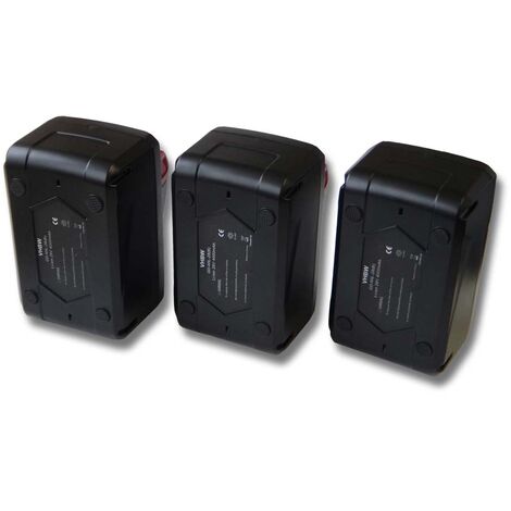 vhbw 3x Batteries, compatible avec Milwaukee 4933416345 C 12-28 DCR/ 0-Version secteur/batterie-Radio de chantier (4000 mAh, Li-ion, 28 V)