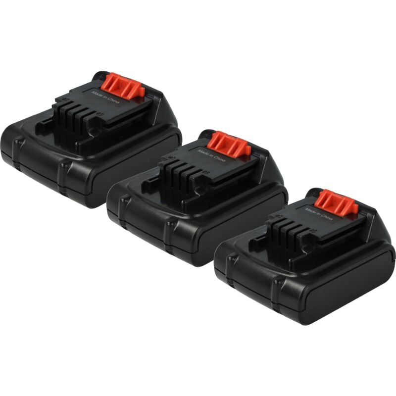 Vhbw - 3x Batterie compatible avec Black & Decker ASL146KB, ASL148, ASL148K, ASL146, ASL146BT12A, ASL146K outil électrique (1500 mAh, Li-ion, 14,4 v)