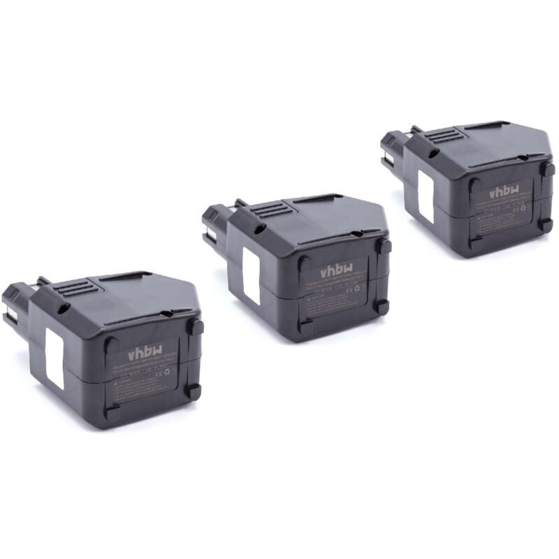 Vhbw - 3x Batteries remplacement pour Hilti SBP12, SFB105, SFB121, SFB125, 00315082 pour outil électrique (2100 mAh, NiMH, 12 v)