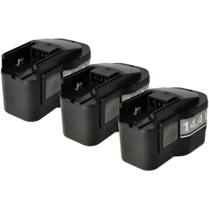 3x Battery compatible with aeg bbs 14 kx raptor, bbm 14 stx, bbs 14 x, bbs 14 x raptor Power Tools (1500 mAh, NiMH, 14.4 v) - Vhbw