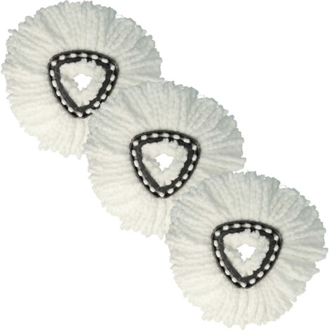 vhbw 3x cabezal fregona reemplaza Vileda 152623 para fregona - Repuesto, microfibra, blanco