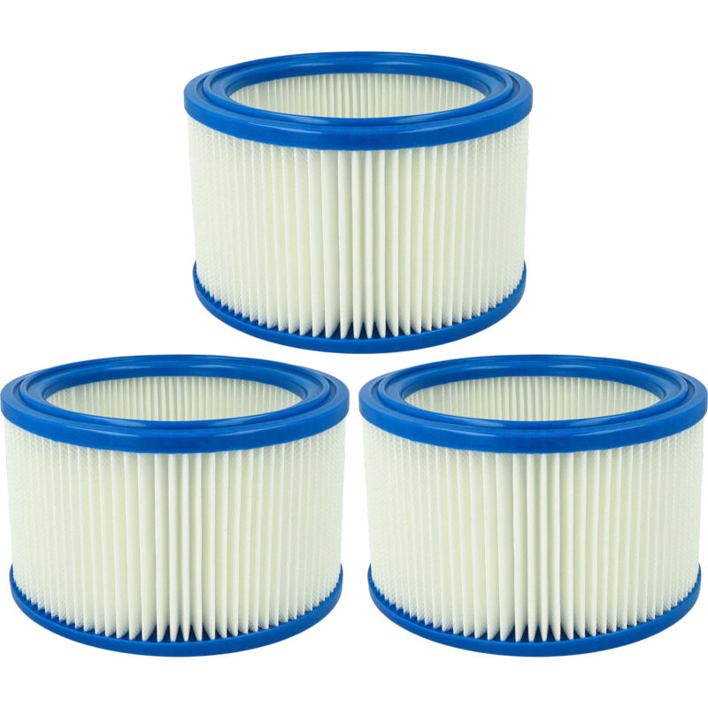 3x Cartouche filtrante compatible avec Hako vc 380 w aspirateur sans fil - Filtre pour particules fines - Vhbw