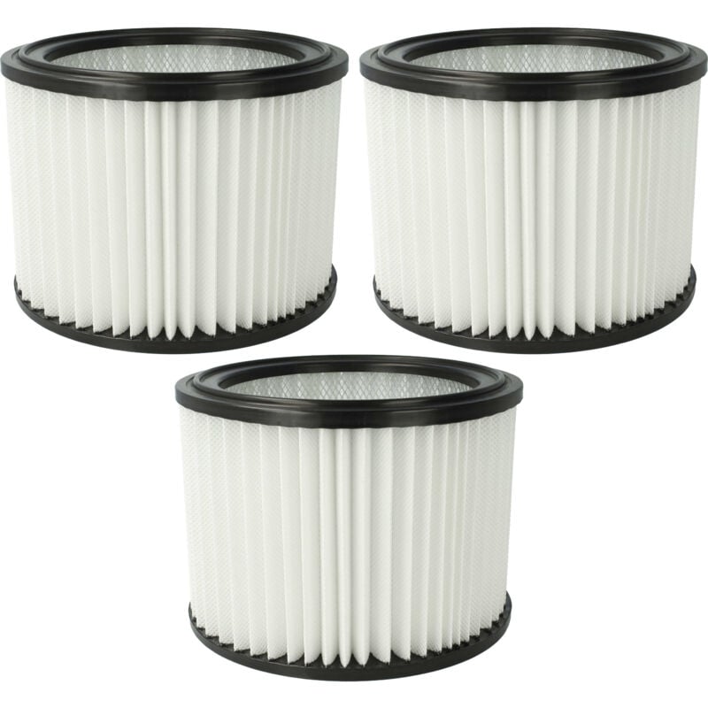 Vhbw - 3x Cartouche filtrante compatible avec Hitachi / Hikoki RP250YDLWAZ, RP250YDL aspirateur - Filtre pour particules fines, microfibre non tissée