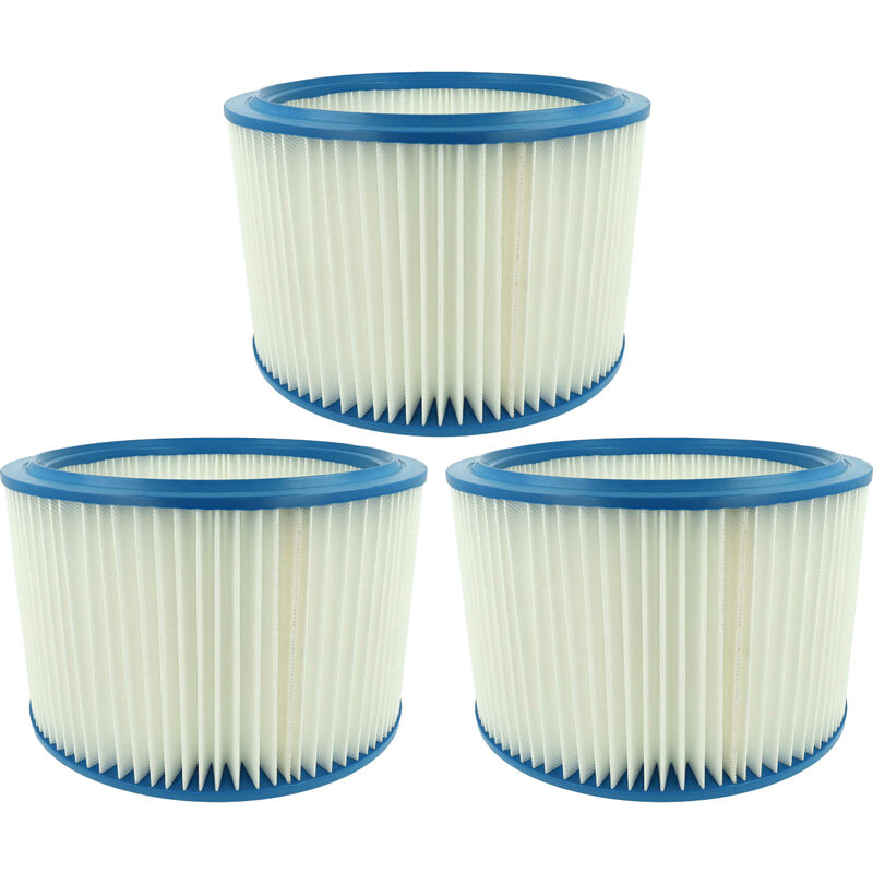 3x Cartouche filtrante compatible avec Nilfisk / Alto ivb 5M, ivb 7M, ivb 961-0L, ivb 963-2M aspirateur - Filtre pour particules fines - Vhbw