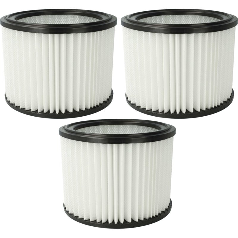 Vhbw - 3x Cartouche filtrante compatible avec Nilfisk Multi ii 22, ii 22 Inox, ii 30 t, ii 30 t Inox vsc, ii 50 aspirateur - Filtre pour particules