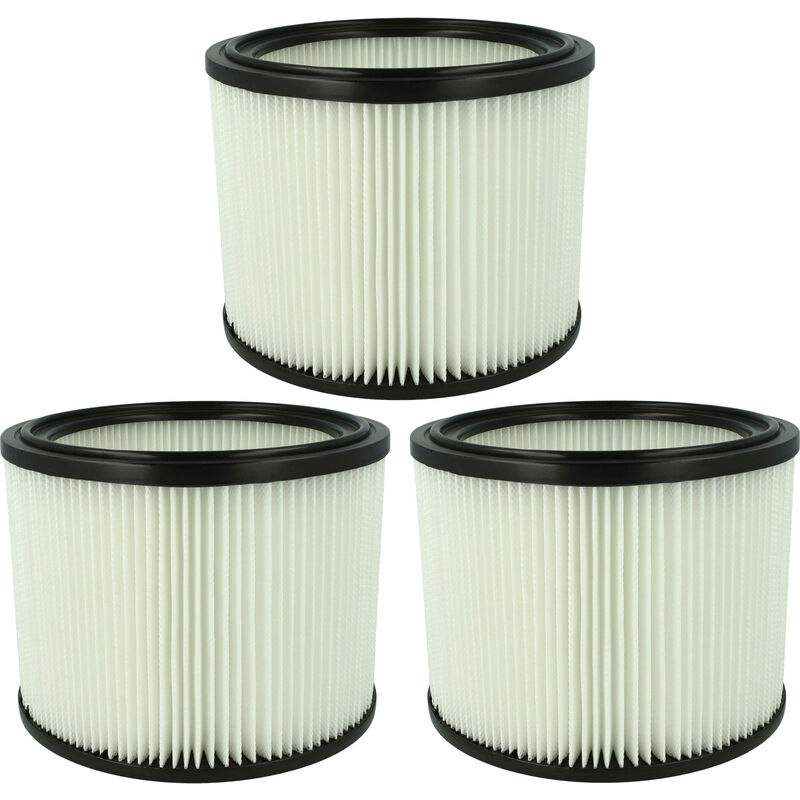 Vhbw - 3x Cartouche filtrante compatible avec Nilfisk sq 550-11, sq 550-21, sq 550-31, sq 650-11 aspirateur - Filtre pour particules fines, papier