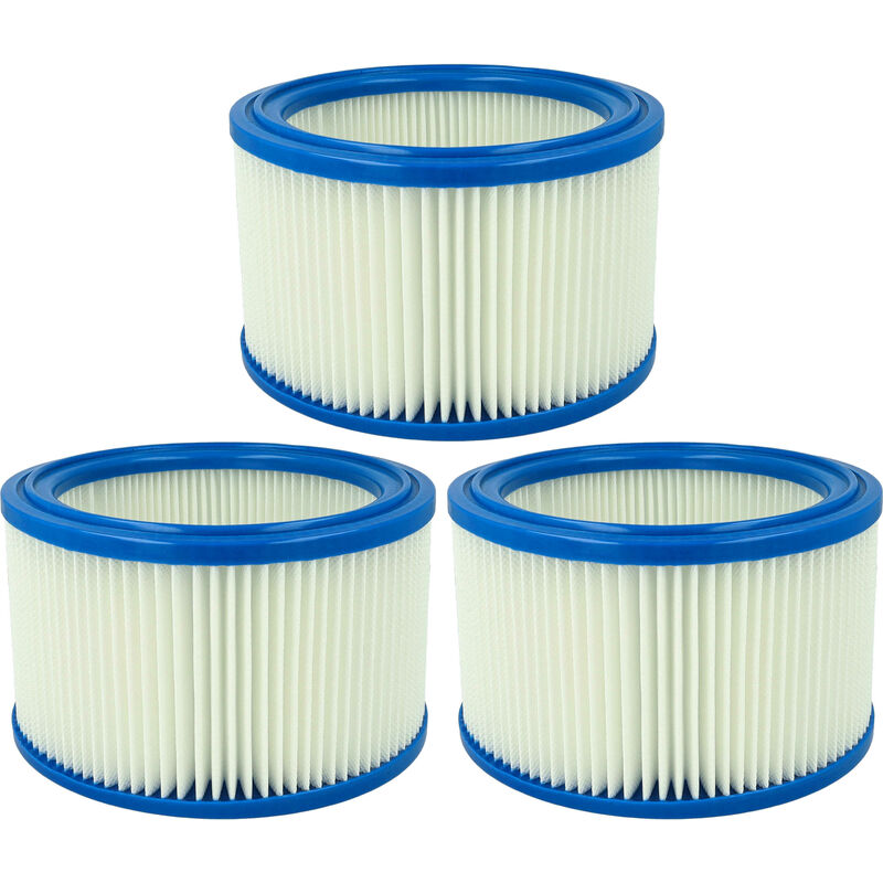 3x Cartouche filtrante compatible avec Stihl se 120 aspirateur sans fil - Filtre pour particules fines - Vhbw