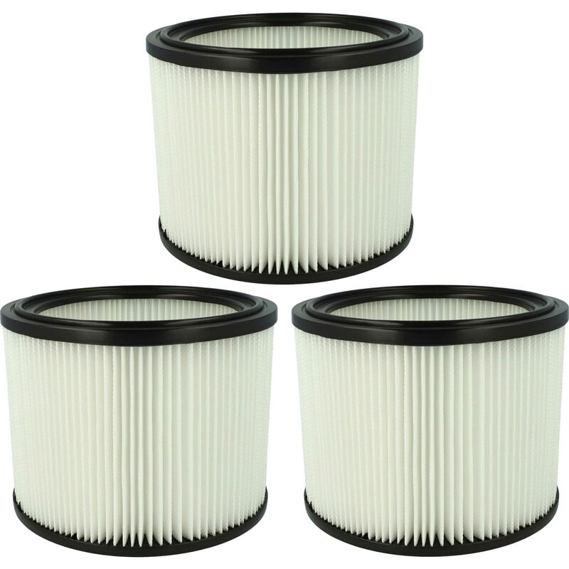 3x Cartouche filtrante compatible avec Stihl se 50, 60, 61, 100, 121, 121 e, 60 c, 60 e, 61/1 aspirateur - Filtre pour particules fines, papier - Vhbw