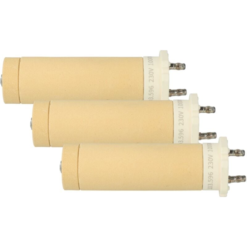 Vhbw - 3x Élément chauffant compatible avec Leister Triac s, at, st pistolet soudeur à air chaud - Noyau en céramique, 3 x 10,3 cm