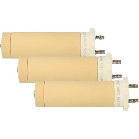 vhbw 3x elemento riscaldante compatibile con Leister Triac BT pistola di saldatura a aria calda - Nucleo in ceramica, 3 x 10,3 cm