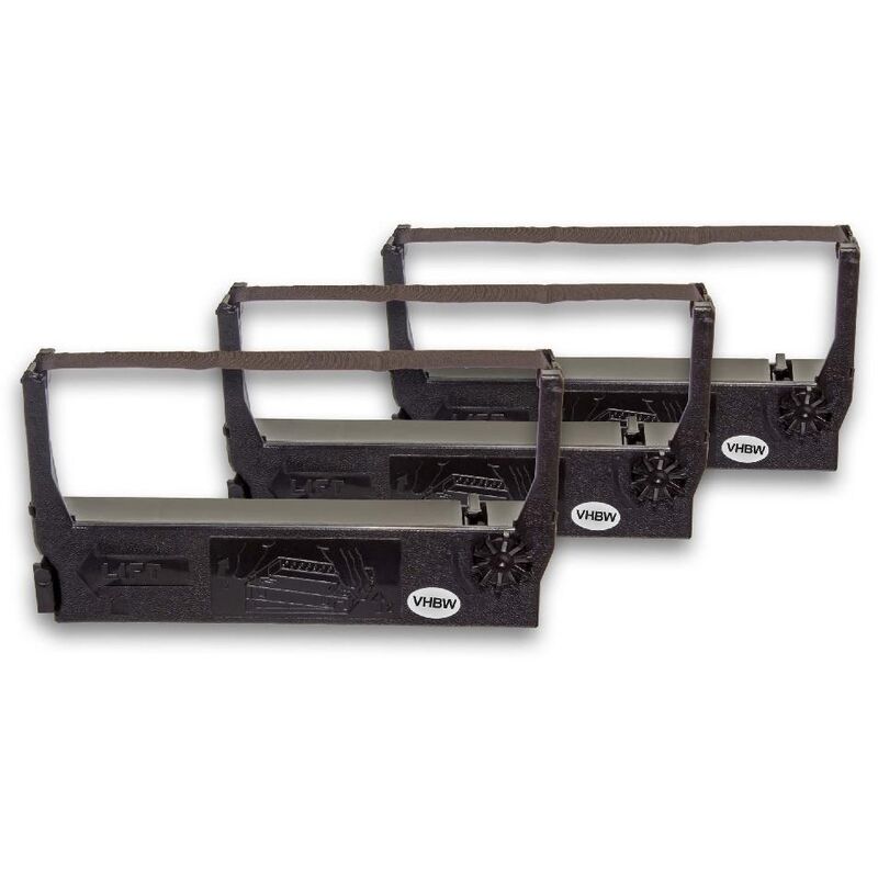 Vhbw - 3x Farbband Nylonband Tintenband kompatibel mit Nadeldrucker Datamega dpn 2600, dpn 2600 Series, dpn 2610, dpn 2620 Ersatz für ERC-23,