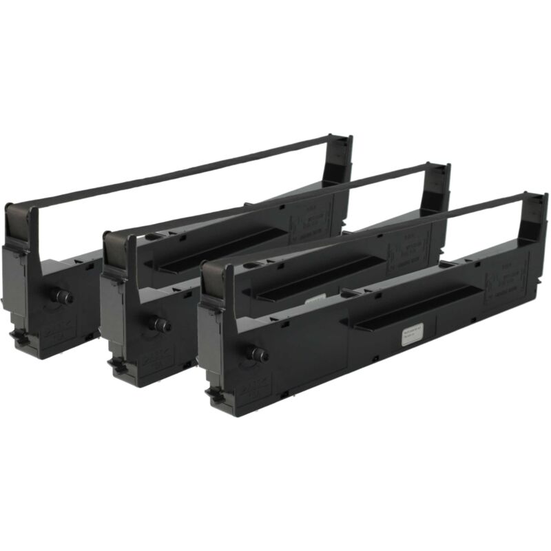 Vhbw - 3x Farbband Nylonband Tintenband kompatibel mit Nadeldrucker Epson FX850, FX86, FX86C, FX86E, FX870, FX880, L1000, LQ200 Ersatz für