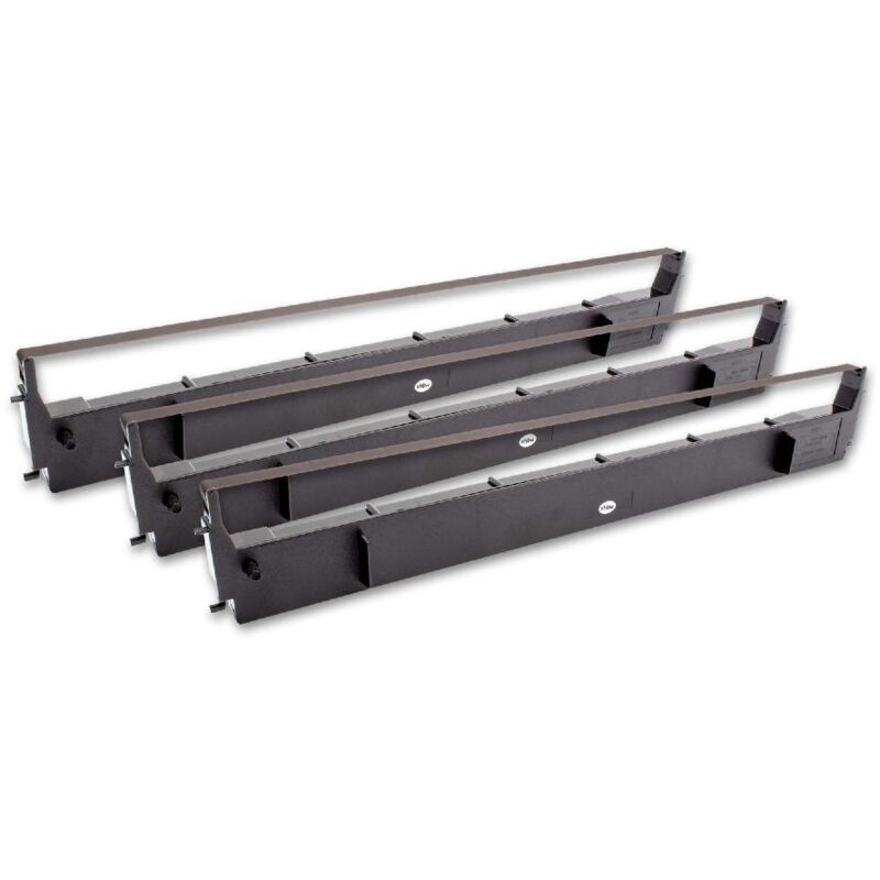 Vhbw - 3x Farbband Nylonband Tintenband kompatibel mit Nadeldrucker Epson LQ1000, LQ1010, LQ1070, LQ1070+, LQ1170, LQ1600, LQ1600K Ersatz für Epson