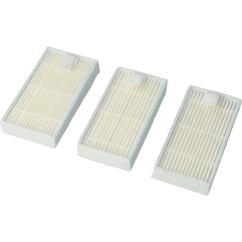 3x Filter compatible with Ariete Briciola 2711, 2712, 2713, 2717, Evolution 2.0 Vacuum Cleaner - hepa filter White - Vhbw