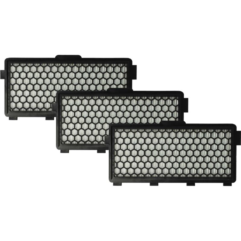 3x Filter compatible with Miele Opak, rosso, Ruby, S2110, Red Velvet, relax, royal blue Vacuum Cleaner - hepa exhaust filter H11 - Vhbw