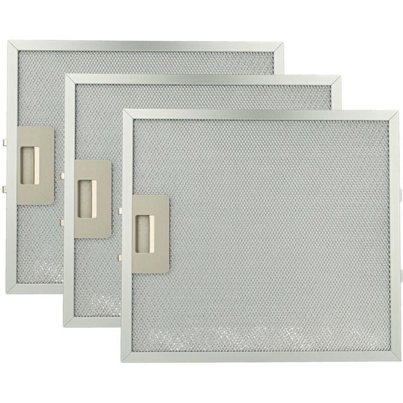 Vhbw 3x Filter Metal Grease Filter Compatible With Bauknecht Dehl 5360 Sg 857402501001 Extractor Fan - 30.7 X 27.8 X 0.85cm Metal