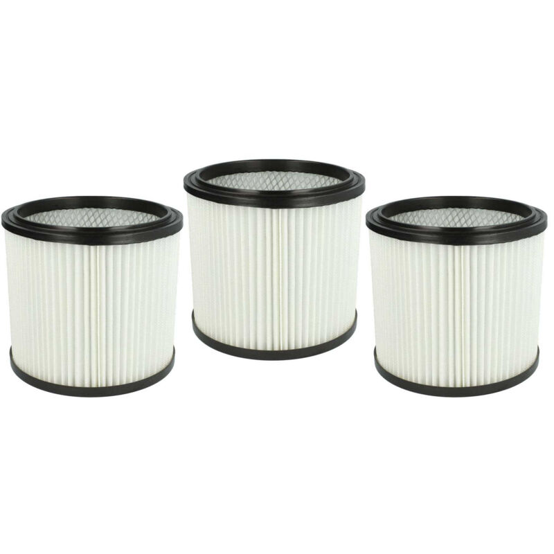 3x filtre à cartouche compatible avec Rowenta Allround RU-30.1, RU-105 Zentralfilter aspirateur - Filtre plissé - Vhbw