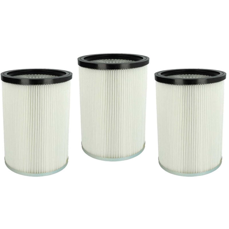 3x filtre plissé compatible avec Kärcher nt 70/1 jp, nt 70/2, nt 70/2 aus, nt 70/2 br, nt 70/2 eu aspirateur - blanc - Vhbw