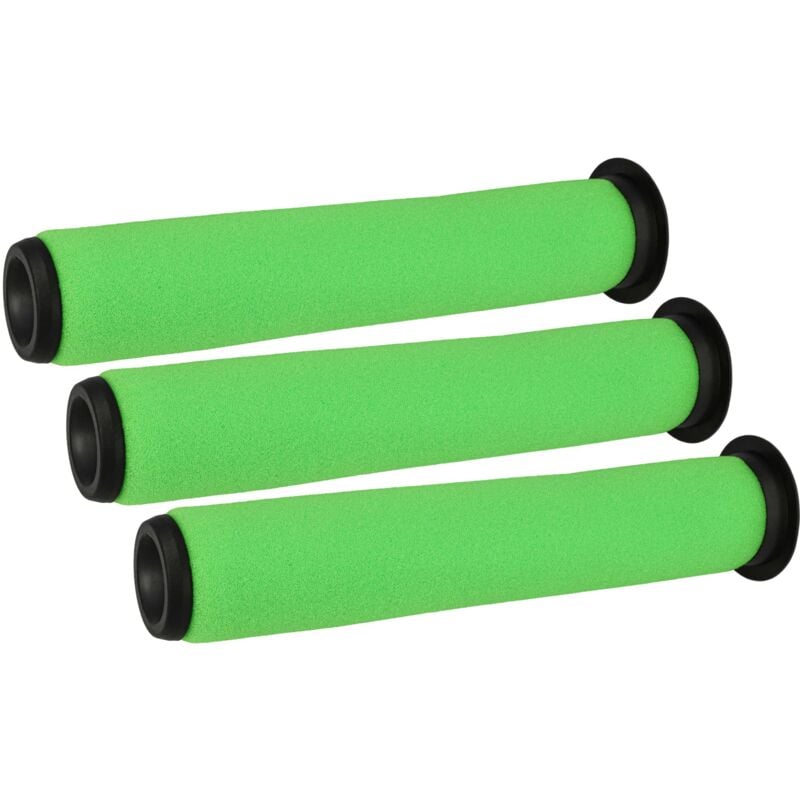 vhbw 3x filtre compatible avec Bissell AirRam 1984, 2144, 19841, 19844, 1611215 aspirateur - filtre HEPA vert / noir