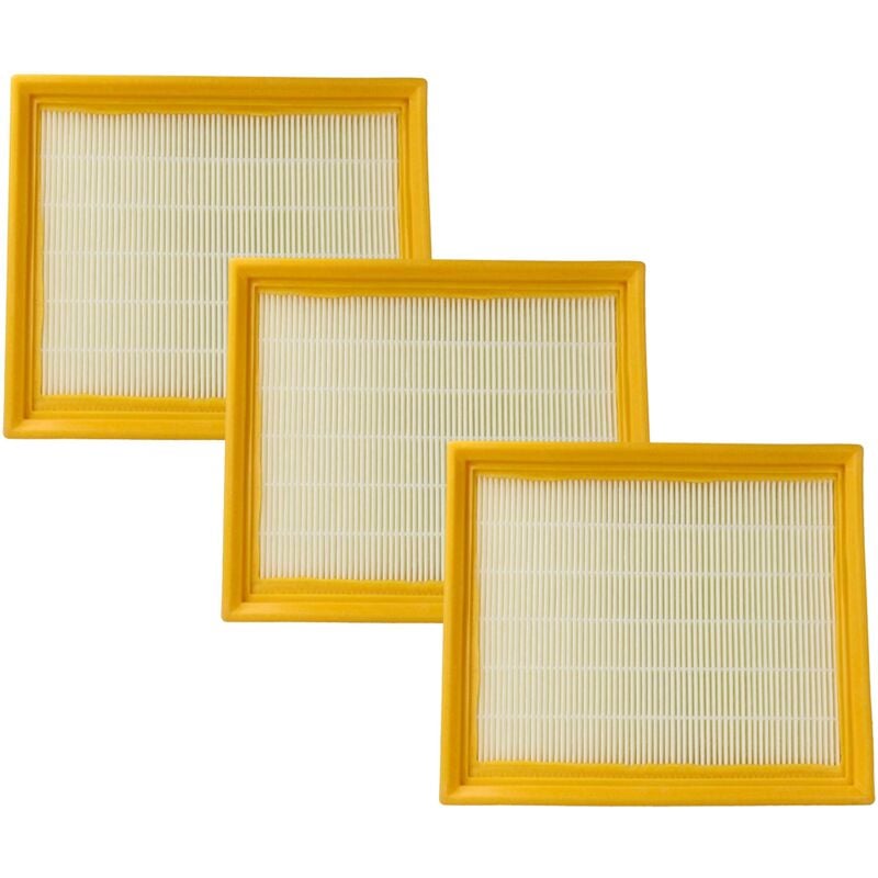Vhbw - 3x filtre compatible avec Lidl Parkside ppwd 30 A1 aspirateur - filtre hepa blanc / jaune