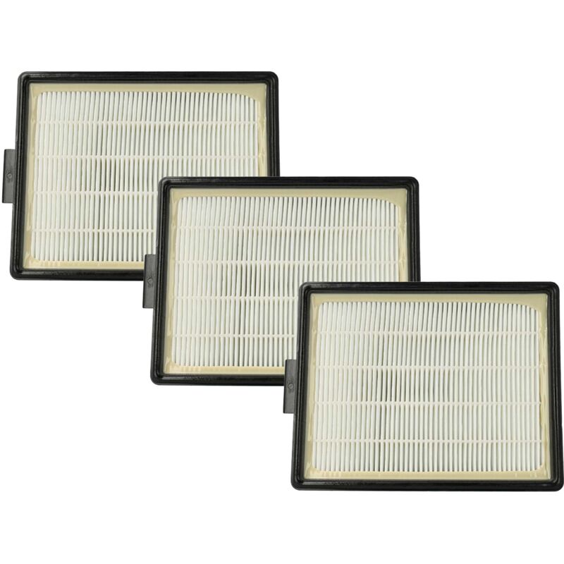 3x filtre compatible avec Rainbow Rexair E2, e aspirateur - filtre HEPA/à plis plats noir / blanc - Vhbw
