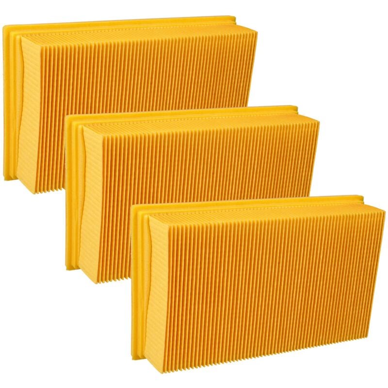 Vhbw - 3x filtre plissé plat compatible avec Kärcher nt 55/1 Tact/Te/M, nt 45/1 Tact/Te/M aspirateur sec/humide, aspirateur - Élément filtrant