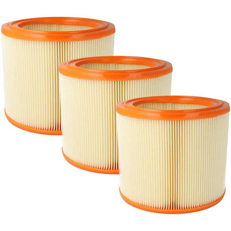 vhbw 3x Filtres à lamelles compatible avec Hilti WVC-40 aspirateur à main