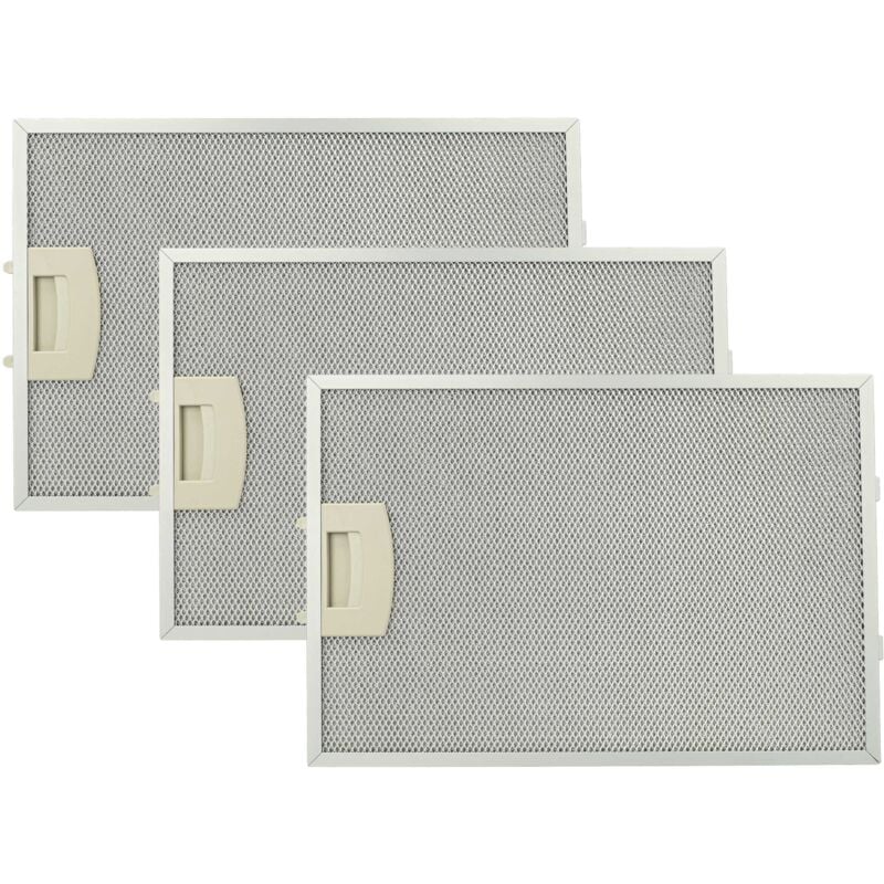 Vhbw - 3x filtres permanent à graisse compatible avec Siemens LC9X070/01 hotte de cuisine, métal