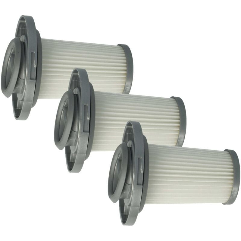 Vhbw - 3x Filtres séparateurs compatible avec Rowenta X-Force Flex 8.60 Allergy RH9611WO aspirateur - Filtre de rechange, lavable gris / blanc