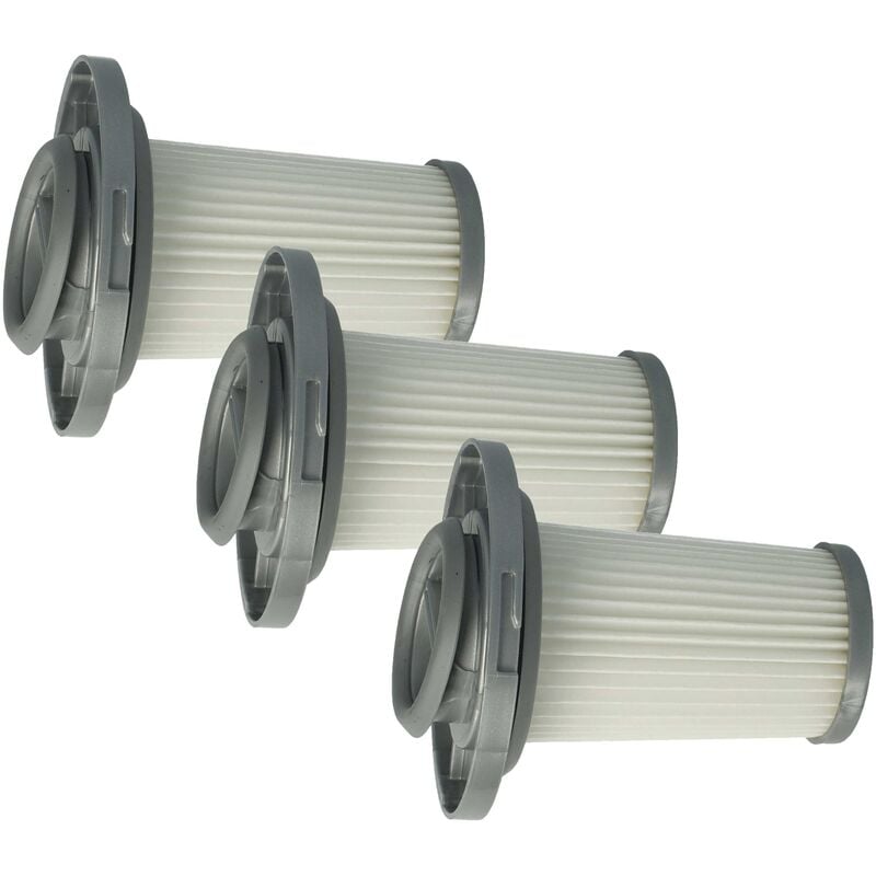 Vhbw - 3x Filtres séparateurs compatible avec Rowenta X-Force Flex 8.60 Allergy RH9638WO aspirateur - Filtre de rechange, lavable gris / blanc