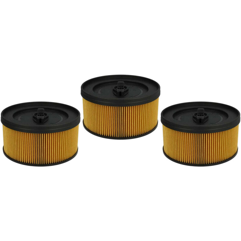 Image of Set da 3x filtro a pieghe piatte compatibile con Kärcher wd 4, wd 4.200, wd 4.250, wd 4.290 aspiratore umido/secco - Cartuccia filtrante - Vhbw